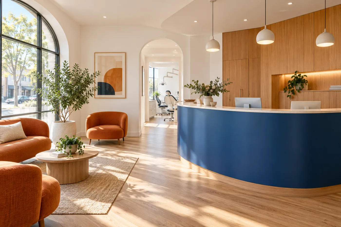 Generated reception and waiting area